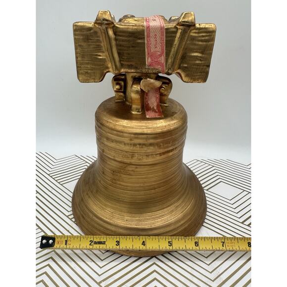 Philadelphia Heritage Whiskey Bicentennial Decanter Liberty Bell 22k Gold 1976 - Picture 3 of 5